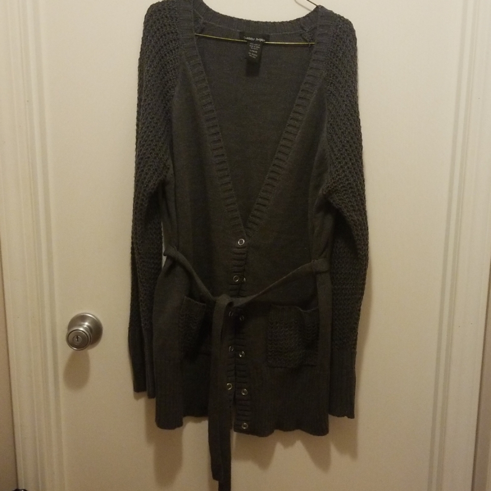 Gray cardigan
